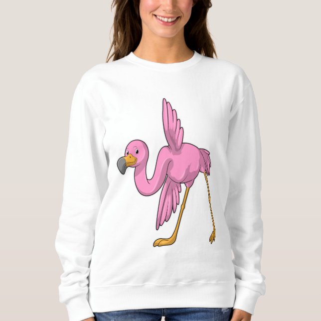Flamingo vid Yoga Stretching-övning T Shirt (Framsida)