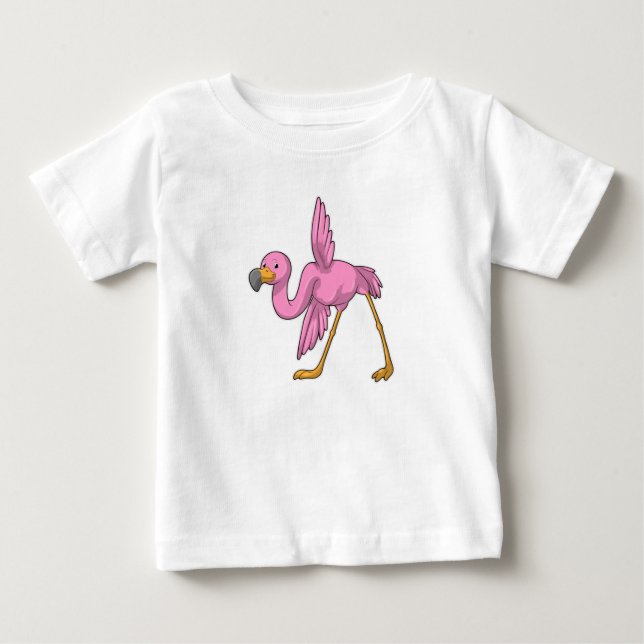 Flamingo vid Yoga Stretching-övning T Shirt (Framsida)