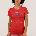 Flamingo Vin Drinker Bachelorette Party Anpassning T Shirt<br><div class="desc">Cute personlig flamingo gag bachelorette Party som matchar t-shirt. Lägg till ditt namn eller meddelande genom att klicka på knappen "Anpassa".</div>