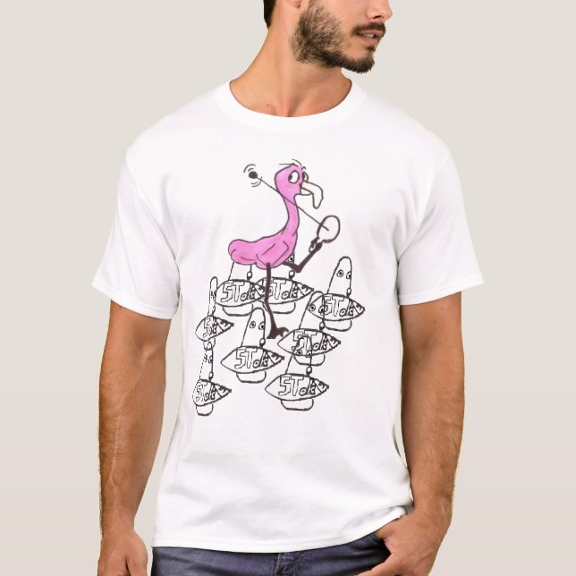 flamingo vs. varelse tee shirt (Framsida)