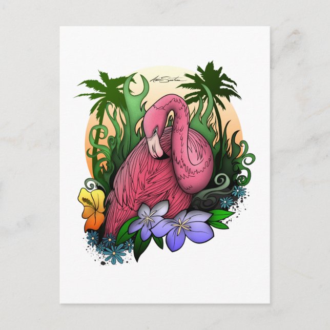 Flamingo Vykort (Framsida)