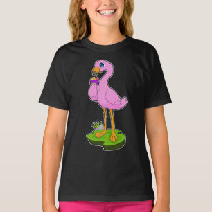 Flamingo Waffle glass T Shirt