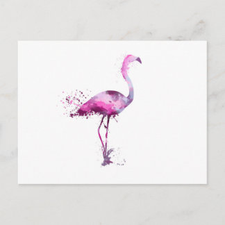 Flamingo Wall Art Rosa Print Poster Vykort