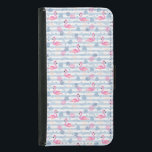 Flamingo Wallet Case - Rosa & Blue Plånboksfodral För Samsung Galaxy S5<br><div class="desc">Kombinera funktionaliteten och stil med detta pulserande plånbokshölje med en lekfull mönster av rosa flamingos, vibranta ananas och lush tropiska löv inställda mot en ljusblå och vit strimlad bakgrund. Perfekt för att lägga till en stänk av roligt och färg till dina tekniska tillbehör. Den här lilla plånboksväskan erbjuder skydd och...</div>