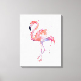 Flamingo Watercolor Painting Canvas Art Skriv ut