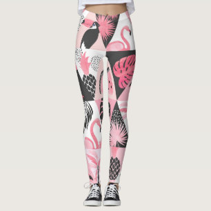 Flamingo Watermelon Seamless. Leggings