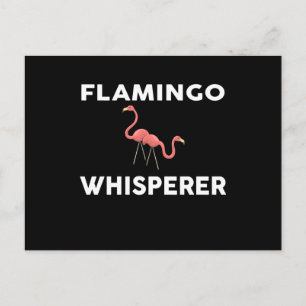 Flamingo Whisperer Novelty Flamingos Inbjudan Vykort