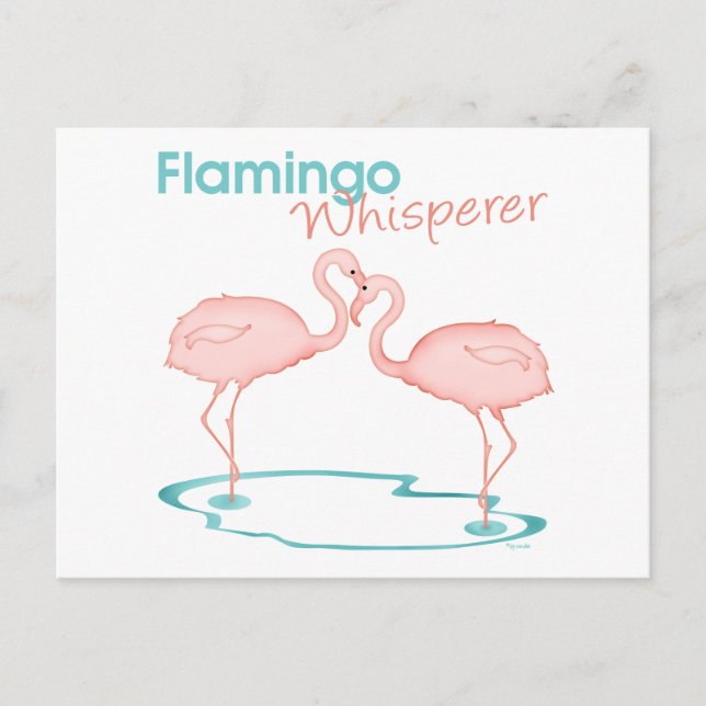 Flamingo Whisperer Vykort (Framsida)