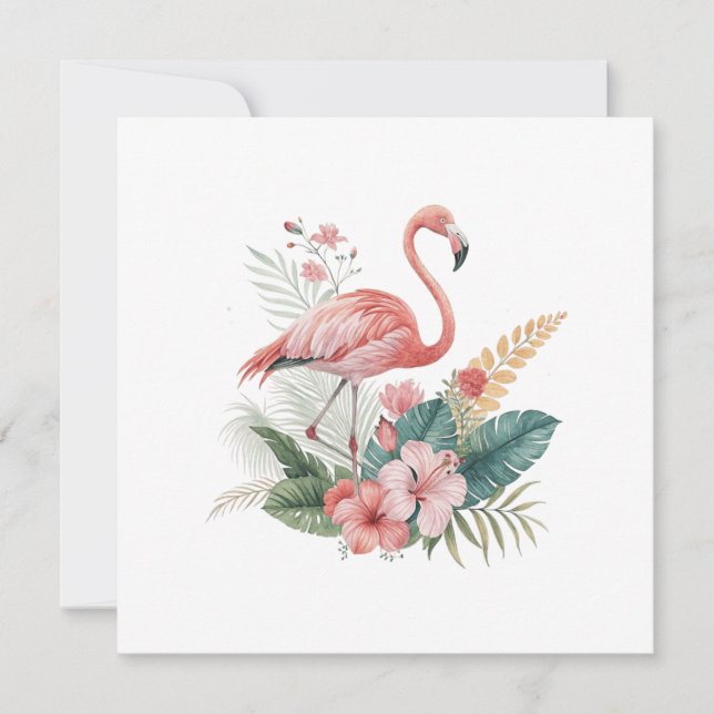 Flamingo with Flowers (Framsida)