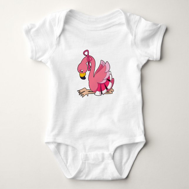 Flamingo with Ribbon T Shirt (Framsida)