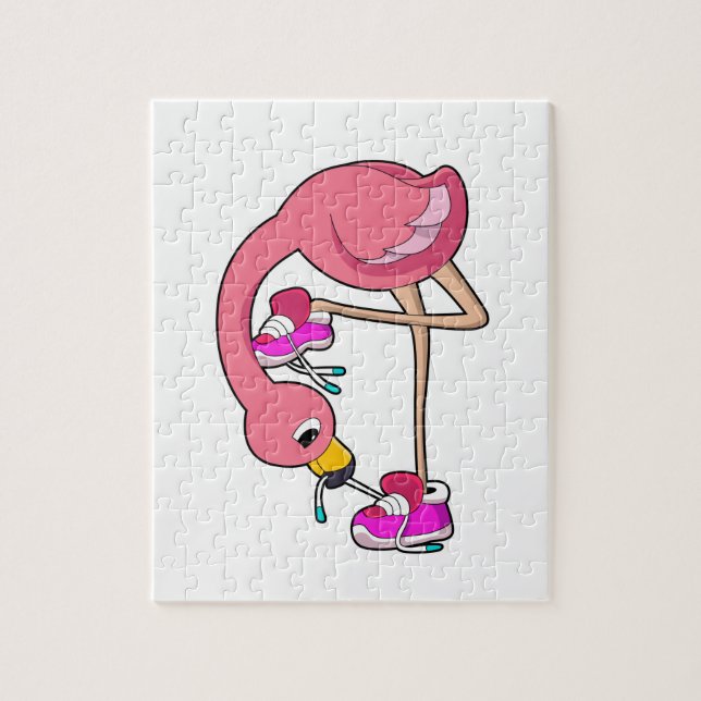 Flamingo with Shoes Pussel (Vertikal)