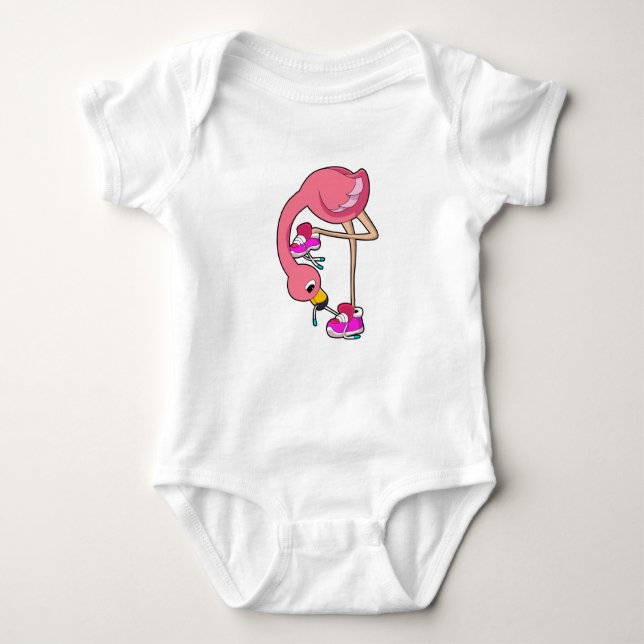 Flamingo with Shoes T Shirt (Framsida)