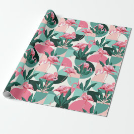 Flamingo Wrapping Papper Presentpapper