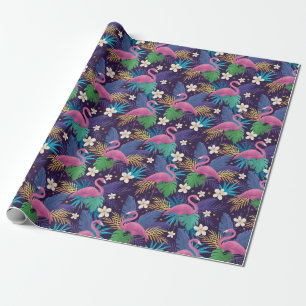 Flamingo Wrapping Papper Presentpapper