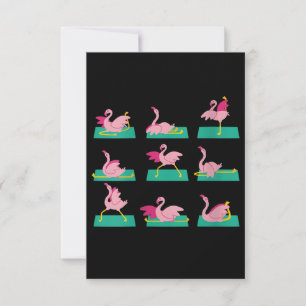 Flamingo Yoga Poses Meditation Workout Tack Kort