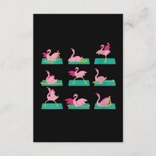 Flamingo Yoga Poses Meditation Workout Tilläggskort