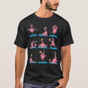 Flamingo Yoga Position Workout Flamingo Bird Gift  T Shirt