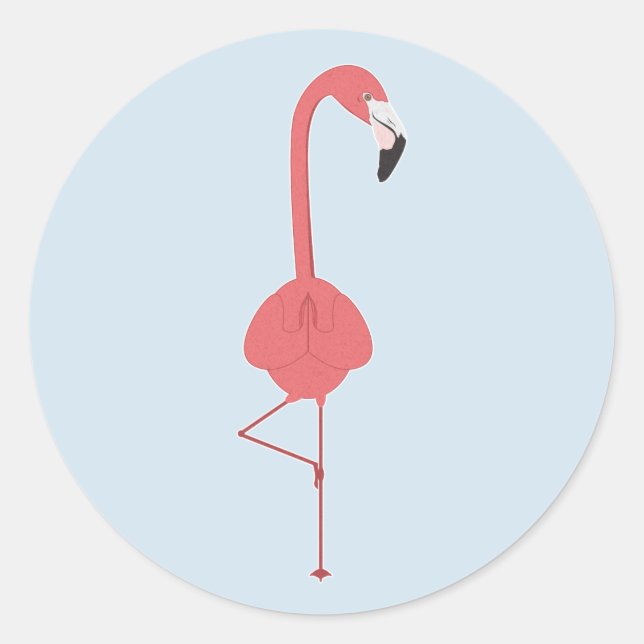 FLAMINGO YOGA RUNT KLISTERMÄRKE (Framsida)