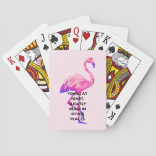 Flamingo Young at Heart-nyj som säger citat Casinokort