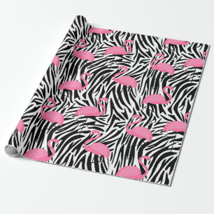 Flamingo Zebra tryck, sommar Presentpapper