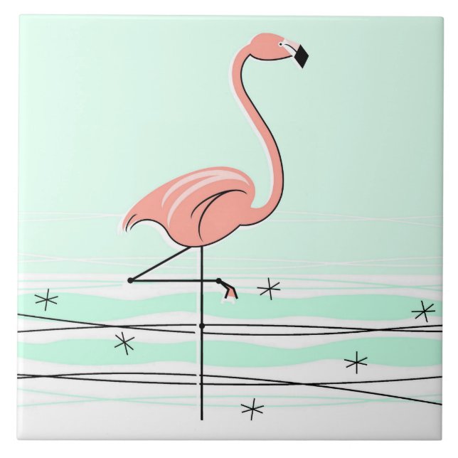 FlamingoAqua belägger med tegel Kakelplatta (Framsidan)
