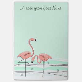 FlamingoAqua parar "text" lodrät Post-it Block