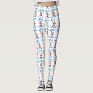 Flamingodamasker - stor logotyp leggings