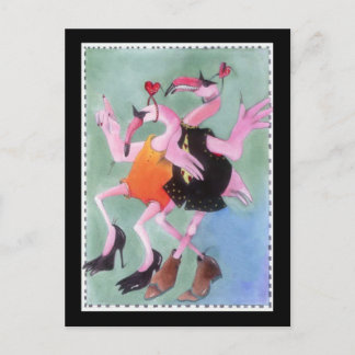 Flamingodans Vykort