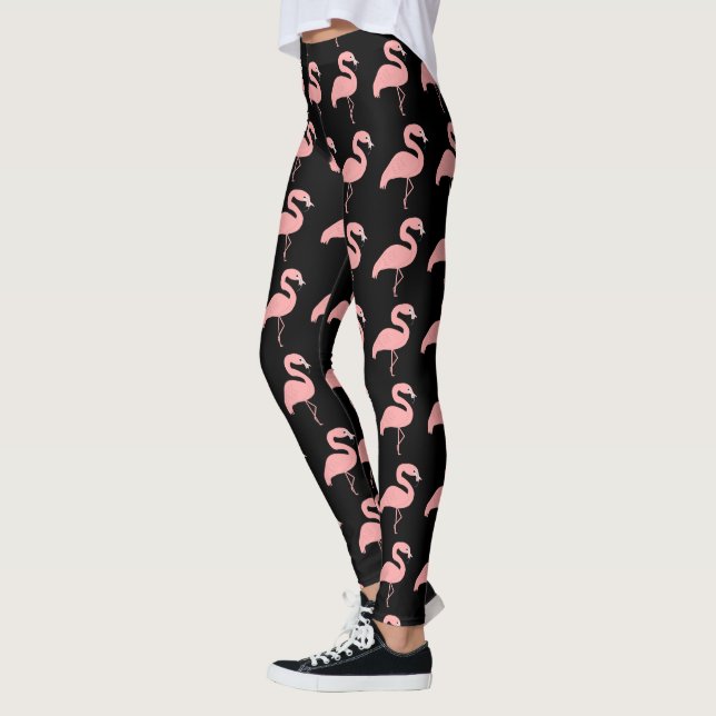 Flamingodesign Du väljer Bakgrund Färg Leggings (Vänster)