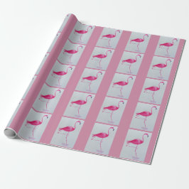 Flamingoemballering papper presentpapper