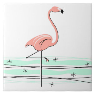 Flamingoen belägger med tegel kakelplatta