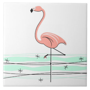 Flamingoen belägger med tegel omvänt kakelplatta