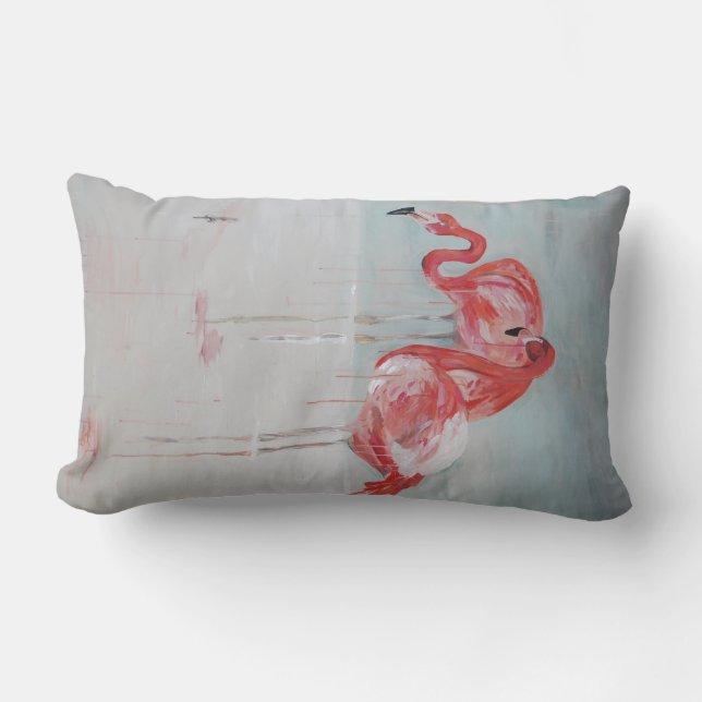 Flamingoen dämpar lumbarkudde (Framsida)