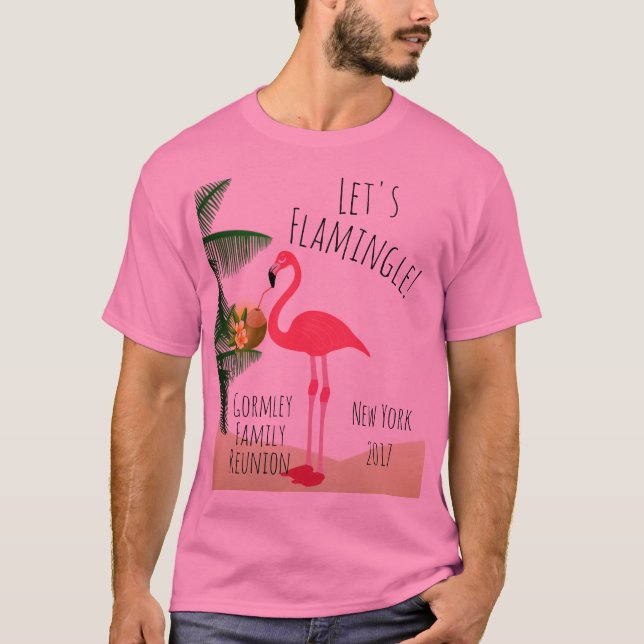 Flamingoen l5At oss skjortan för det Flamingle Tee Shirt (Framsida)