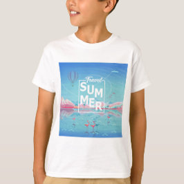 Flamingoen magi reser, den tropiska havsstranden, t shirt