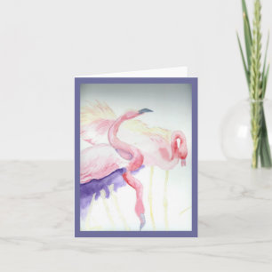 Flamingoen noterar kortet kort
