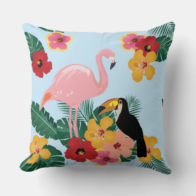 Flamingoen och Toucan kudder Kudde (Framsida)
