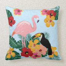 Flamingoen och Toucan kudder