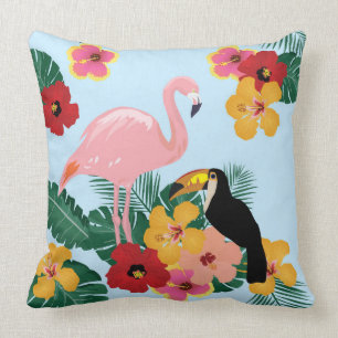Flamingoen och Toucan kudder Kudde