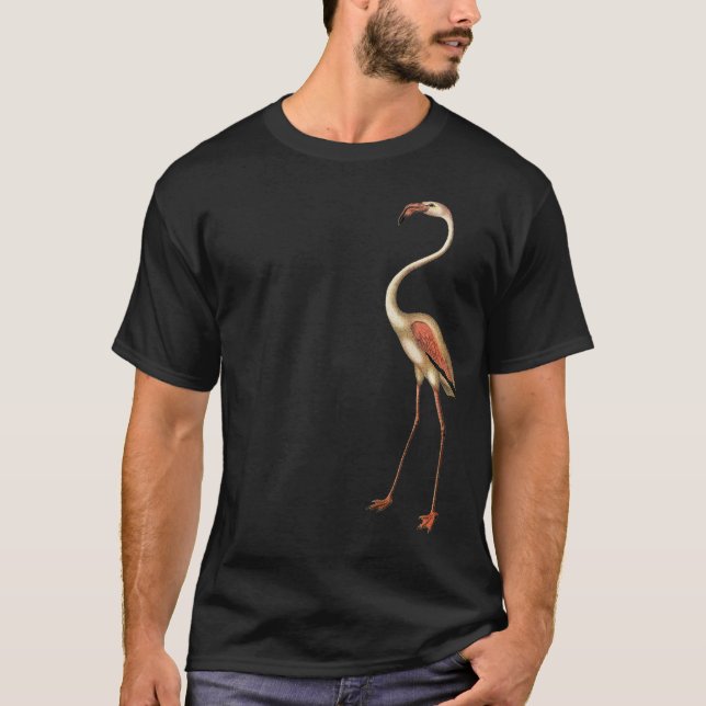 FLAMINGOEN PARKERAR den RETRO stora rosa T-shirt (Framsida)
