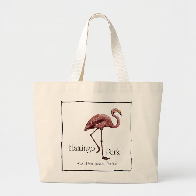 Flamingoen parkerar totebag jumbo tygkasse (Framsidan)