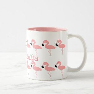 Flamingoen tillfogar precis namn Två-Tonad mugg
