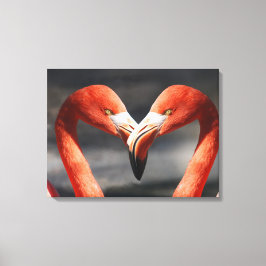 Flamingoes i Kärlek Canvastryck