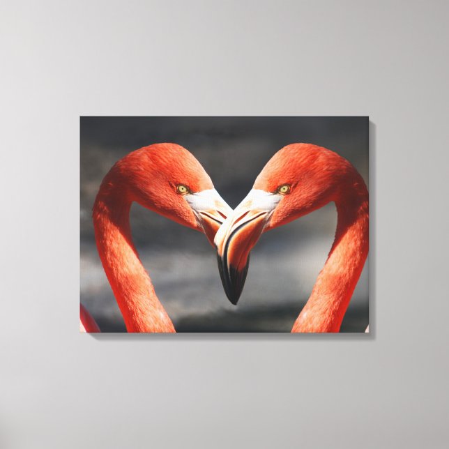 Flamingoes i Kärlek Canvastryck (Framsida)