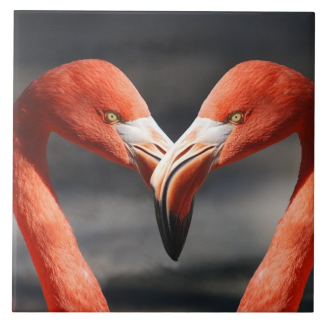 Flamingoes i Kärlek Kakelplatta (Framsidan)