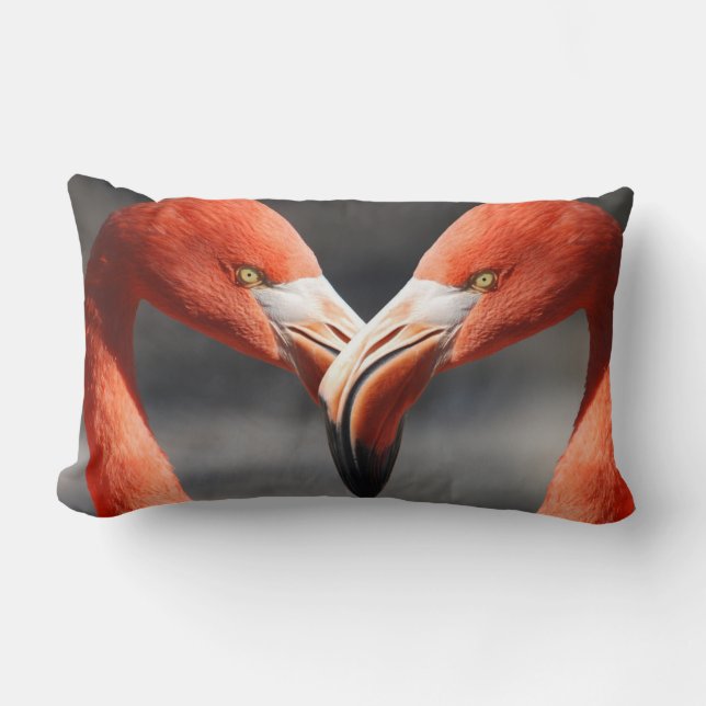 Flamingoes i Kärlek Lumbarkudde (Framsida)