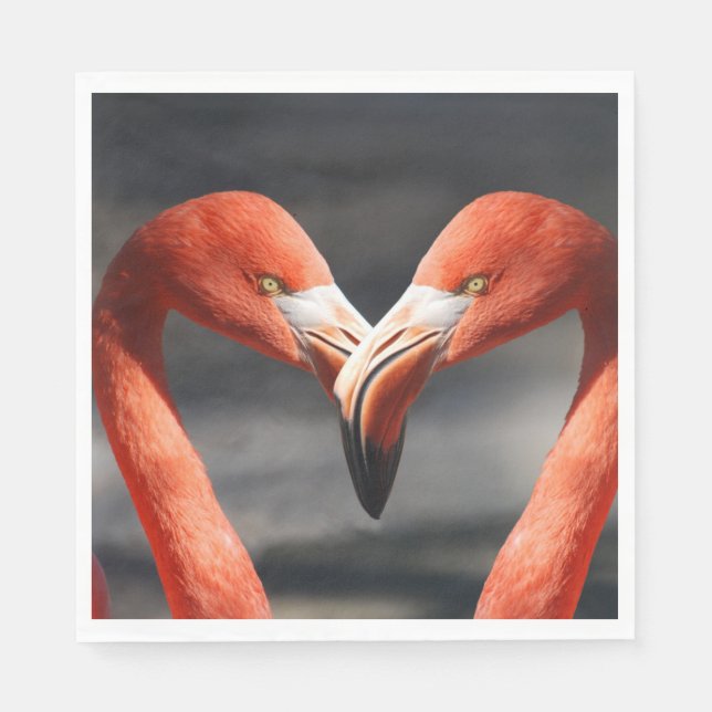 Flamingoes i Kärlek Pappersservett (Framsidan)