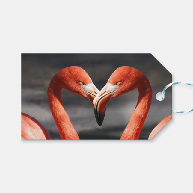 Flamingoes i Kärlek Presentetikett (Framsidan (Horisontell))