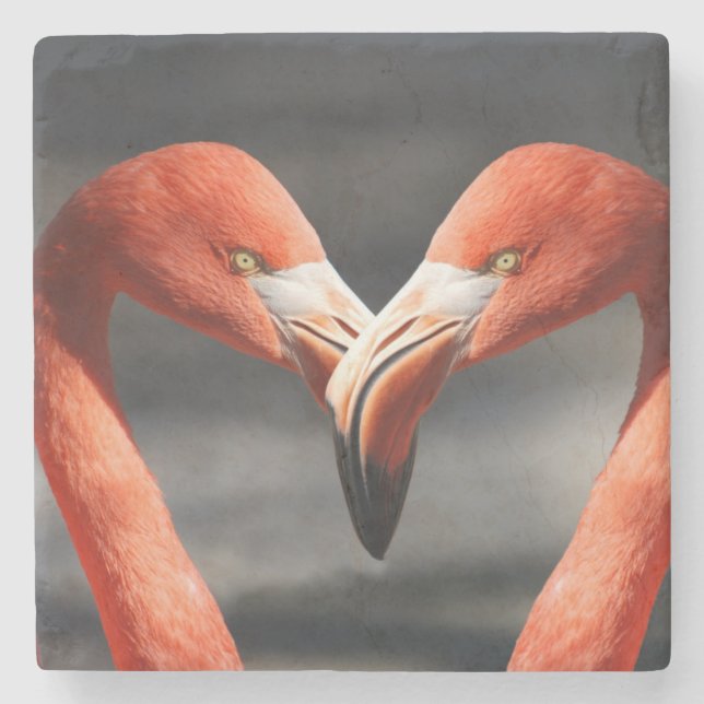 Flamingoes i Kärlek Stenunderlägg (Framsidan)