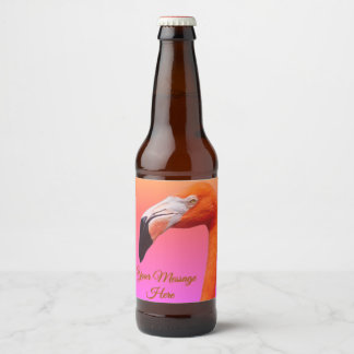 Flamingoetiketter Ölflaska Etikett